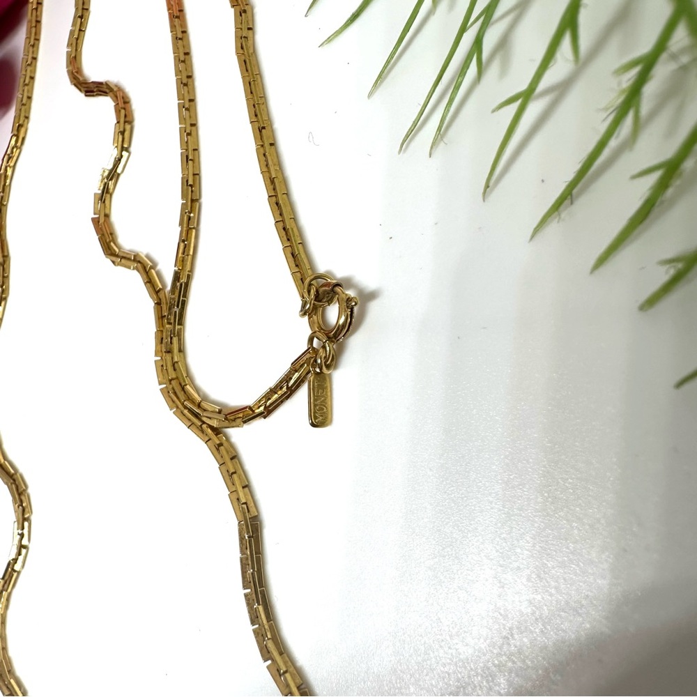 VINTAGE⚜️MONET Art Deco Style Long Chain Necklace - Picture 5 of 6